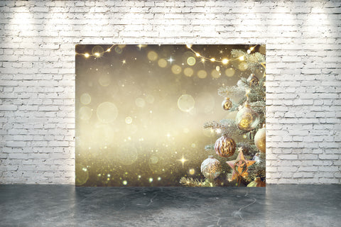 Christmas Tree With Golden Ornaments